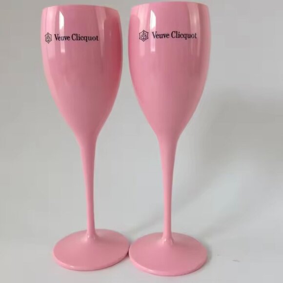 1 Pair of Veuve Clicquot Acrylic Champagne Flutes - Picture 2 of 3